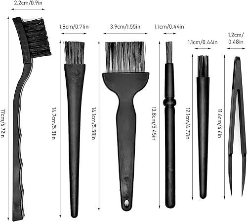 Miniatura 2 de 6 cepillos para teclado de computadora, multifunción, antiestático, cepillo de limpieza para portátil, cepillo pequeño portátil para teléfono,