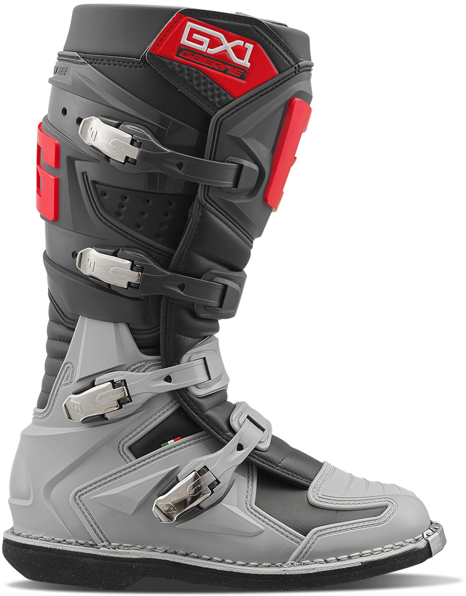 Gaerne GX1 Stivali da motocross, grigio/rosso, 47