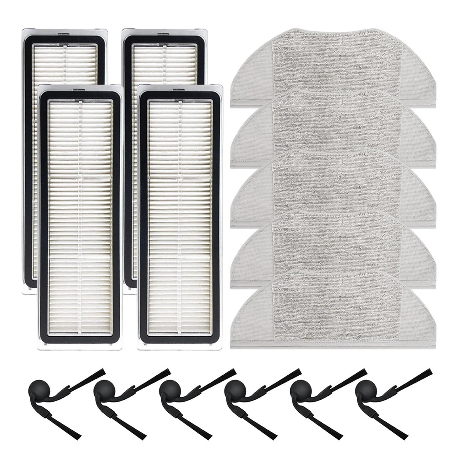 RHOBYXONZ HEPA Filtration Media Set, Compatible For Xiaomi, S40 Robot Vacuum, Home Cleaning Accessories(A)