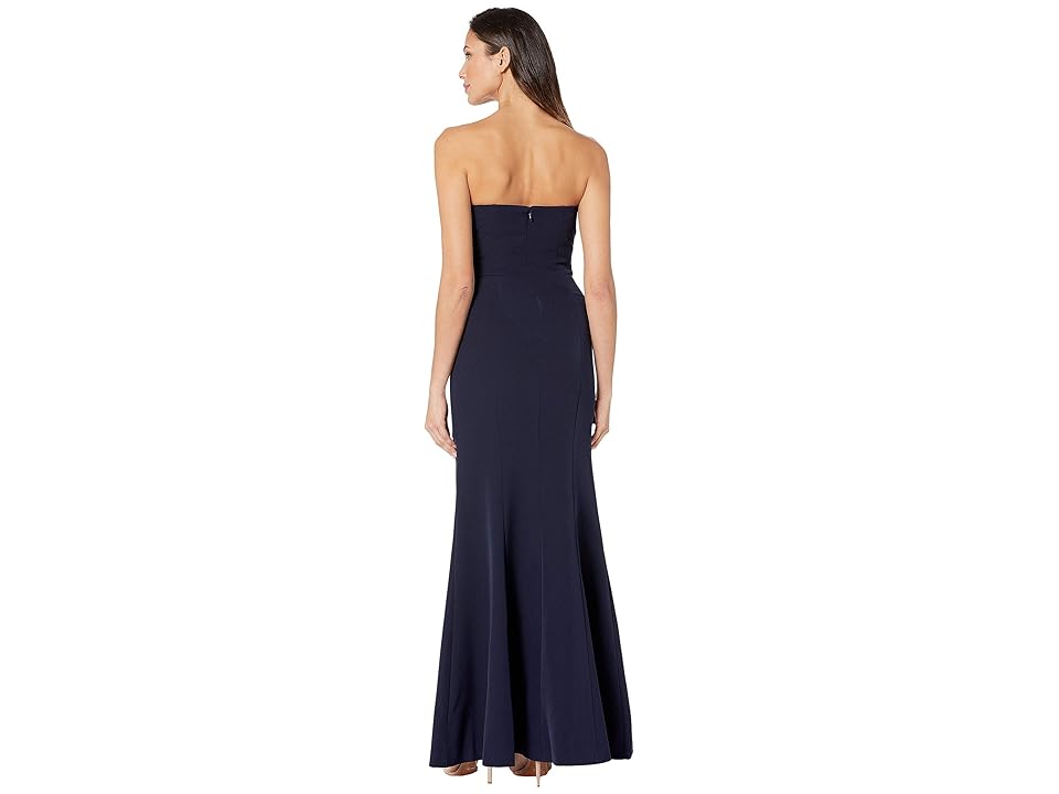 

Vince Camuto Sleeveless Keyhole Sheath Gown (Navy) Women's Dress