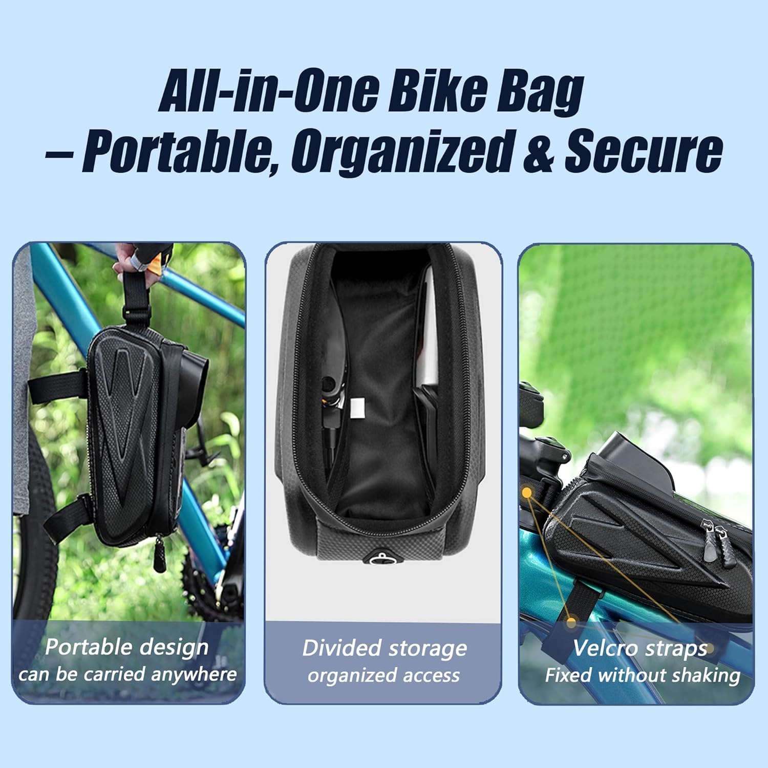 Borsa da Telaio per Bicicletta per Diamondback Mason 2 2019 | Borsa Telaio Bici Impermeabile, Borsa per Telaio Bici con Visiera Touch Screen, Borsa da Manubrio Bici di Grande Capacità