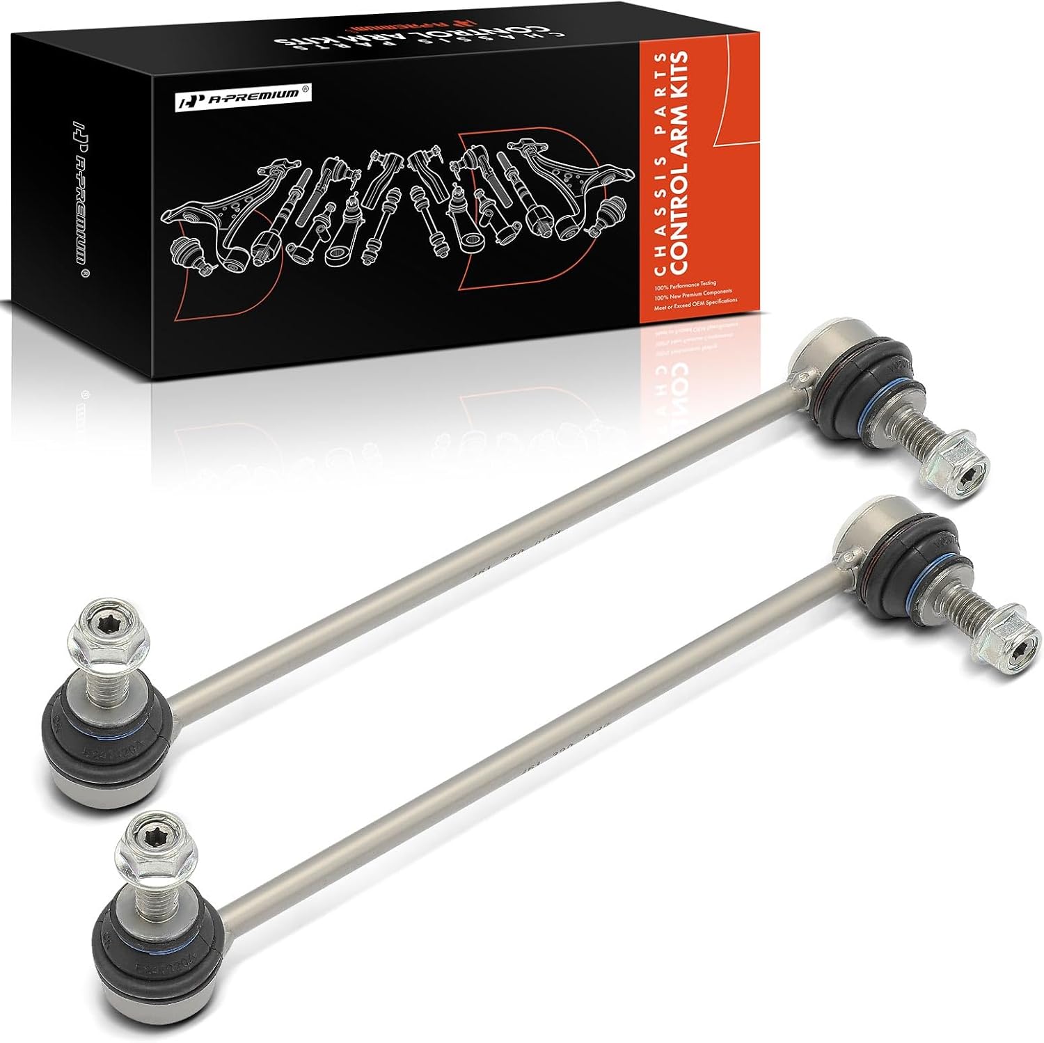 A-Premium 2 x Front Sway Bar Links Stabilizer Bar Links, Compatible with Smart Fortwo 2008-2016