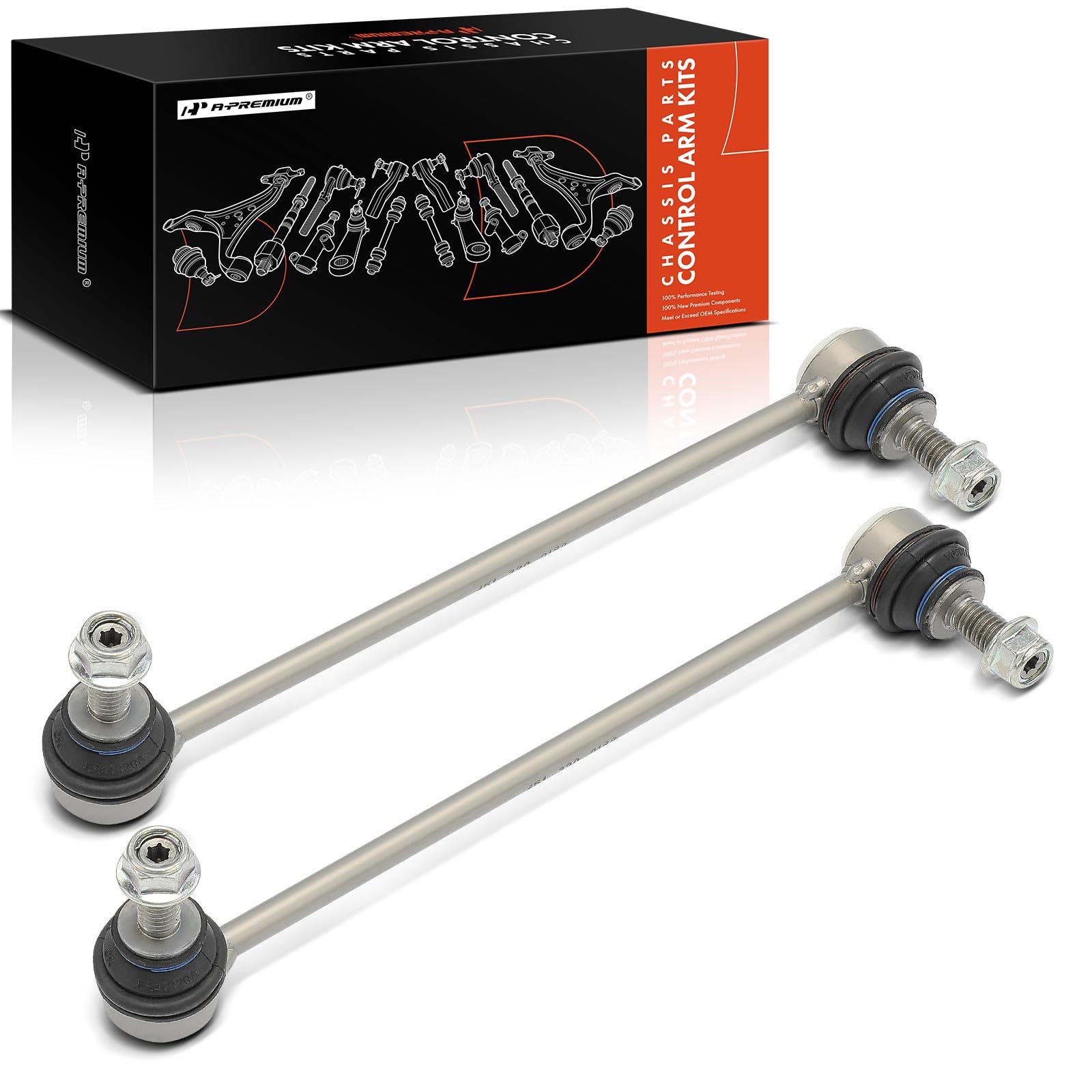 A-Premium 2 x Front Sway Bar Links Stabilizer Bar Links, Compatible with Smart Fortwo 2008-2016