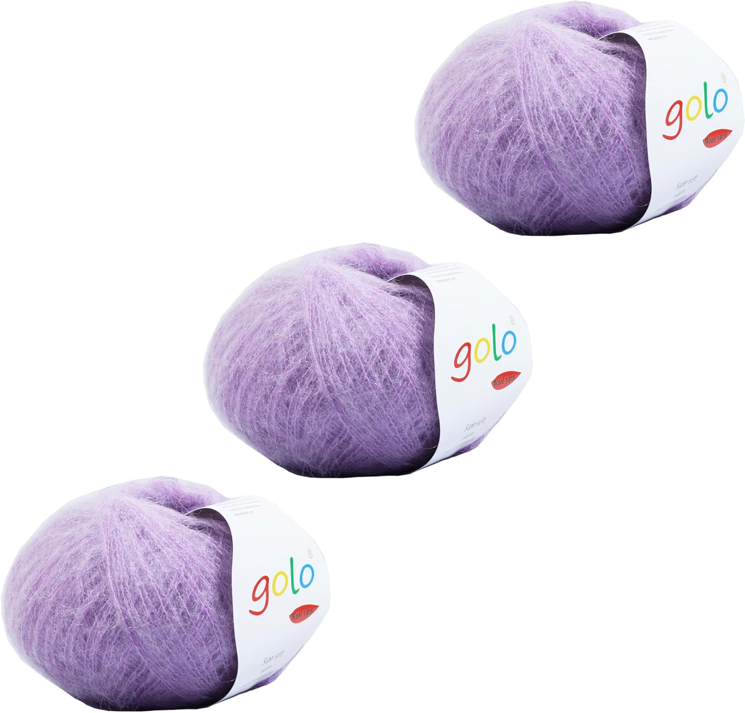 golo 3Balls Cashmere Mohair Yarn for Hand Weaving Wool Yarn for Hand kitting