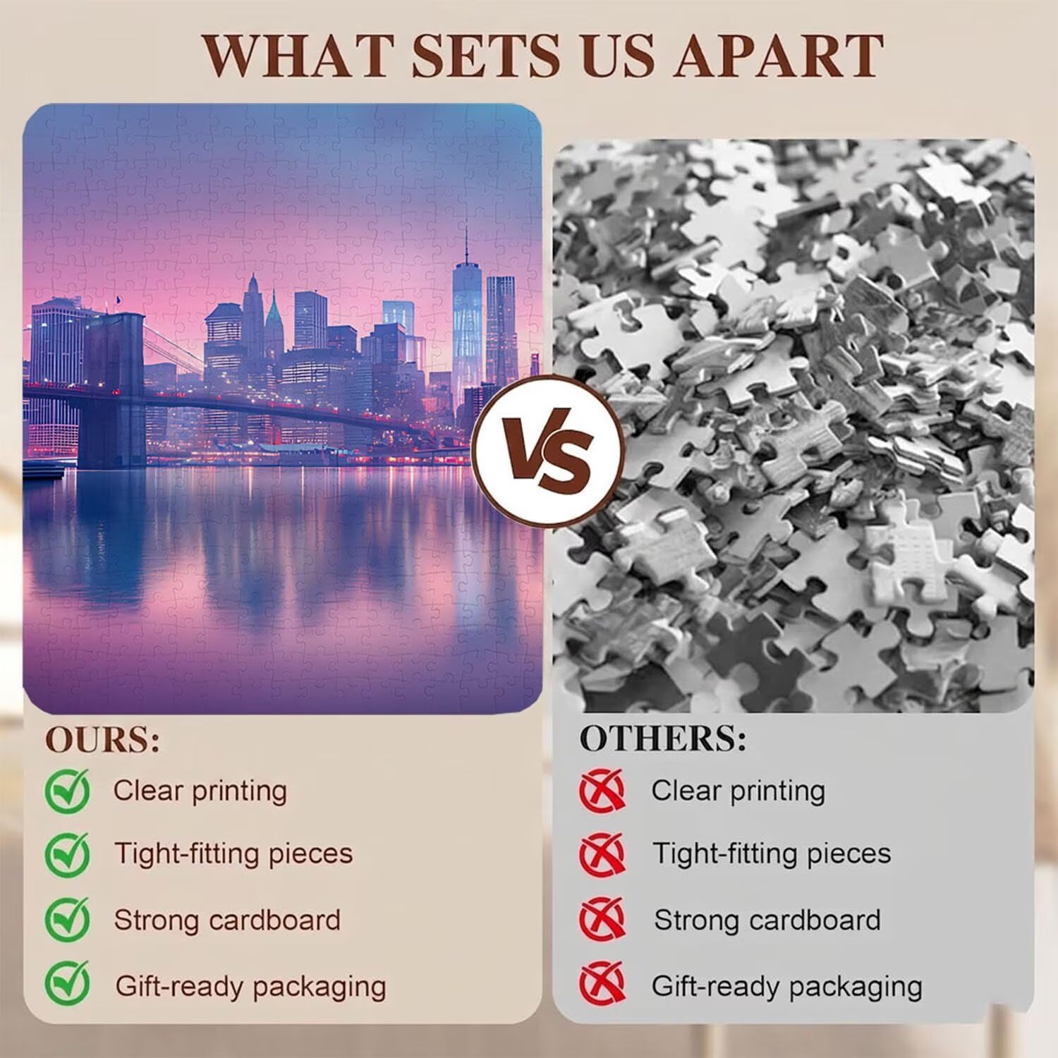 Città ponte Puzzle 5000 Pezzi per Adulti, Puzzle in Legno - Collezione Classica con Poster Incluso - Sfida di Concentrazione e Passatempo Antistress, Gioco Educativo per Famiglia, 156 x 105 cm f0-52