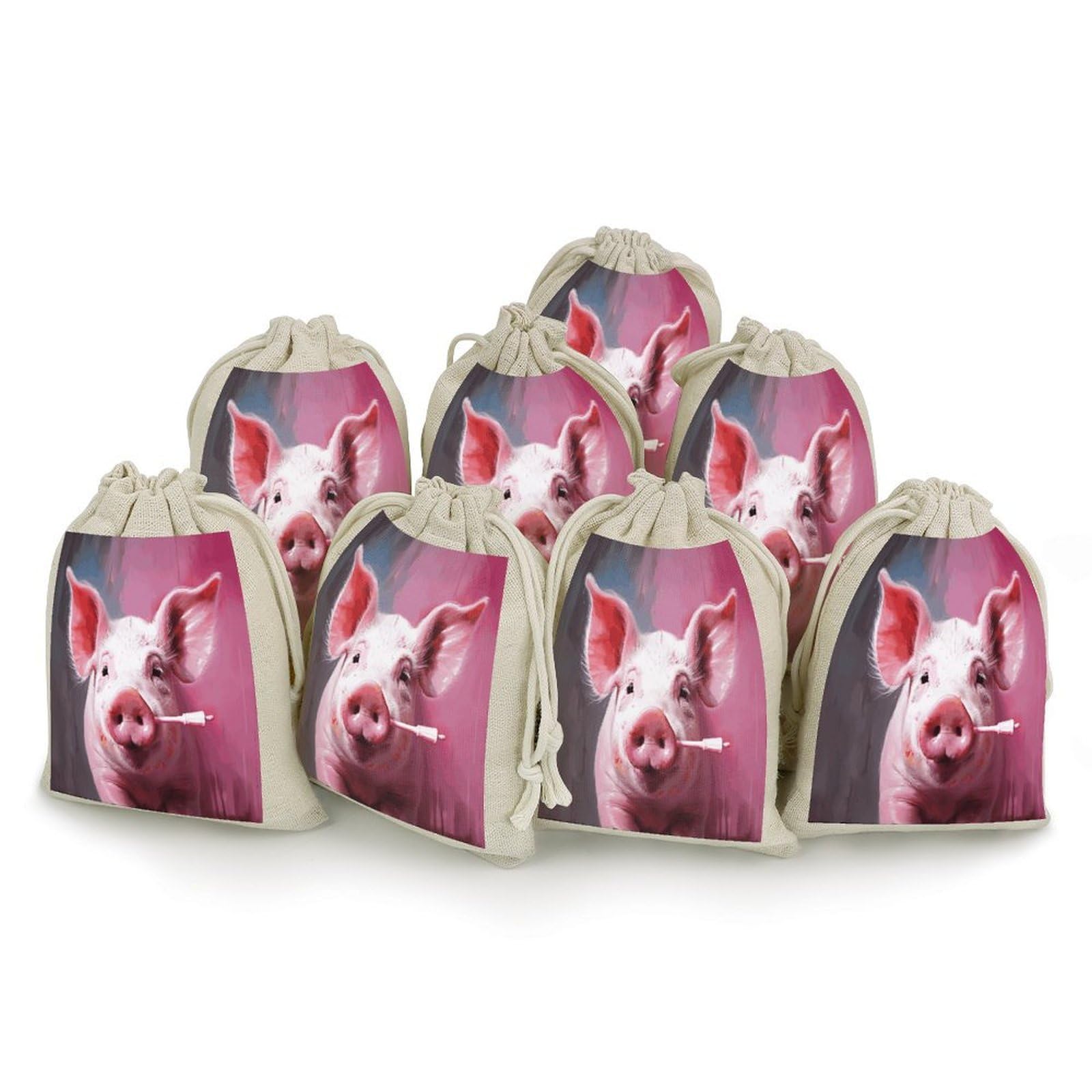 Adfgyerh Style Smiling (12) Bags With Drawstring Reusable,Jewelry Bags 4.9 X 6.7 Inch, Set Of 8,Gift Bags For Party Wedding Storage Home Supplies