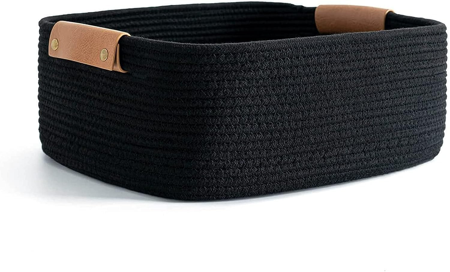 AURA NEST Jute Cotton Storage Gift Basket, Rectangle case for Closet, Packing, Wedding Organizer Box Jute Basket Handwoven Eco-Friendly Basket Bins Organizer (12 X 8 X 5 INCH (black)-image-25