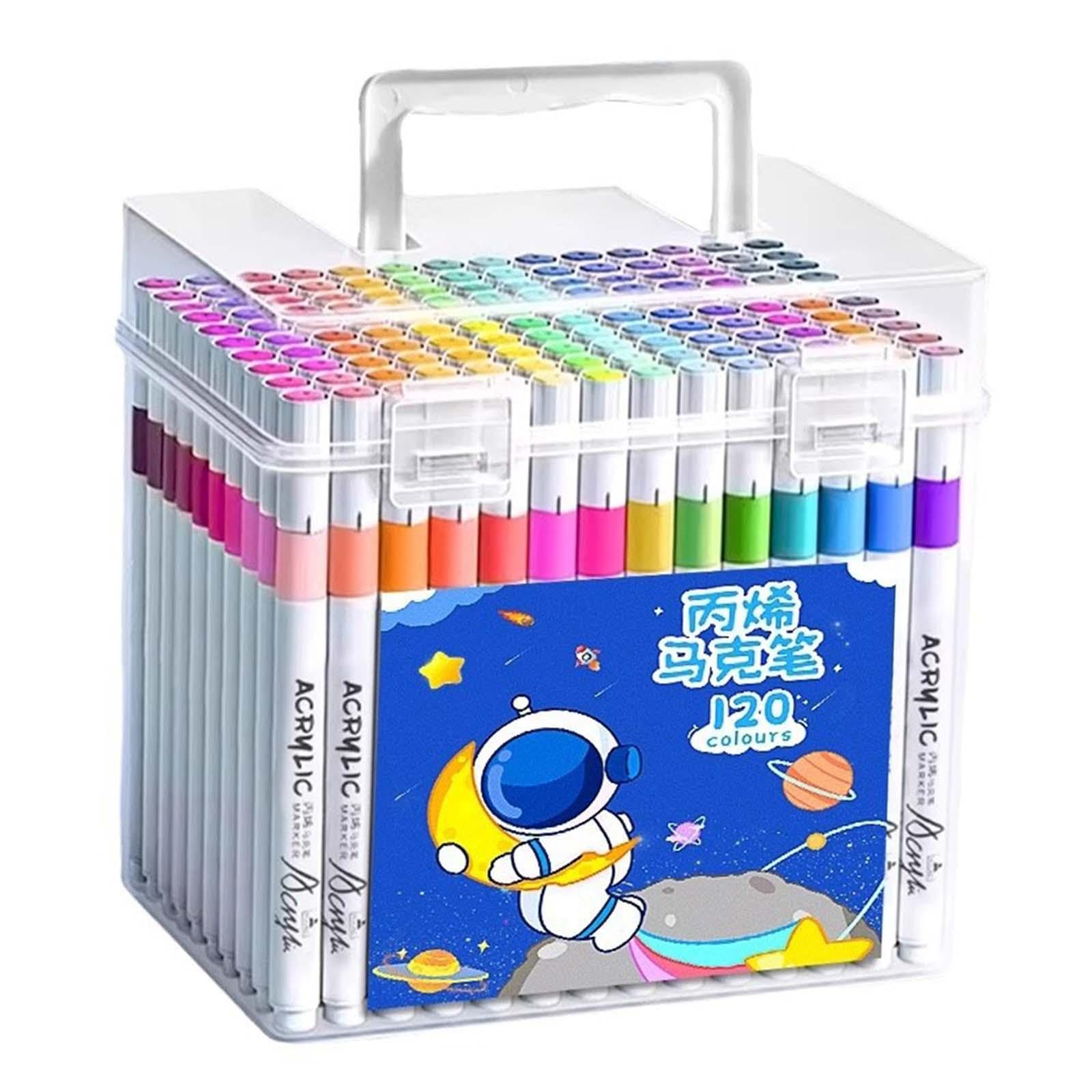 120 Marcadores de Pintura Acrílica para Ventana, Vidrio Y Piedra.