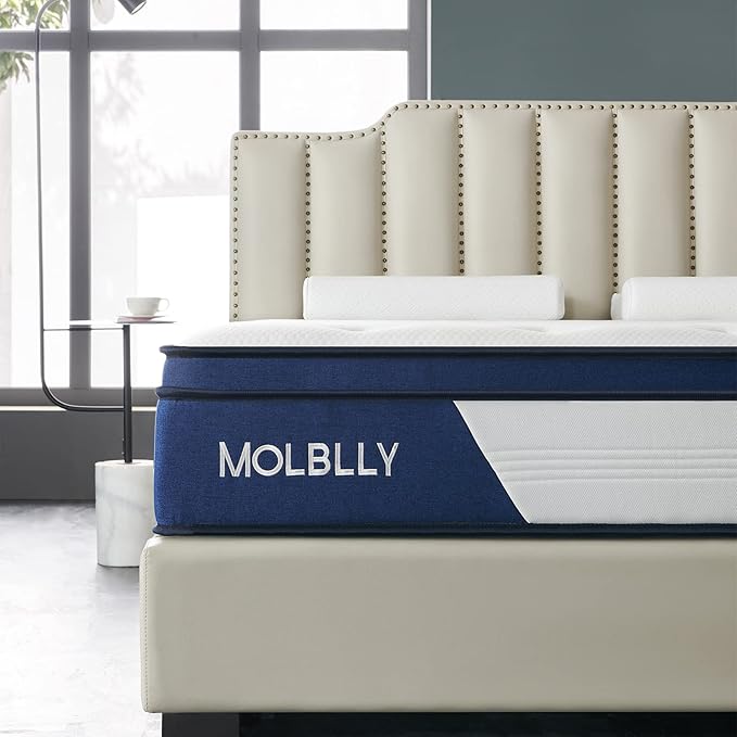 Queen Mattress,Molblly 10 Inch Queen Mattress Spring Memory Foam Hybrid