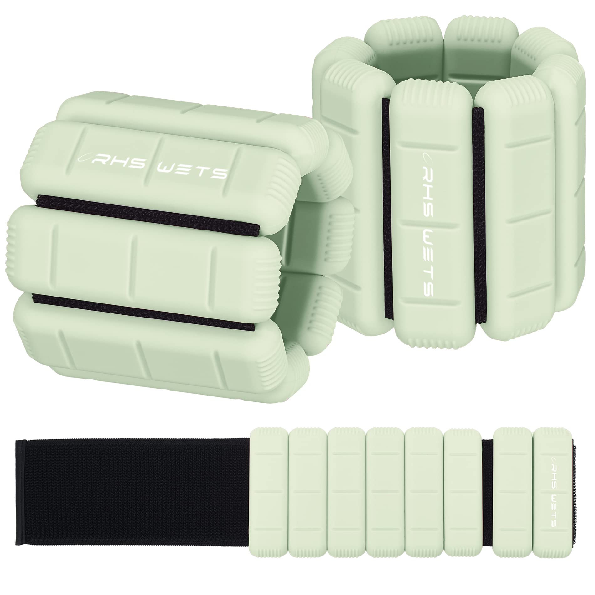 Rhswets Wearable Wrist Weights - Set of 2 (1lb & 2lbs Each) for Women Men, Fashionable Ankle Weights Set for Yoga, Dance, Aerobics, Running, Walking
