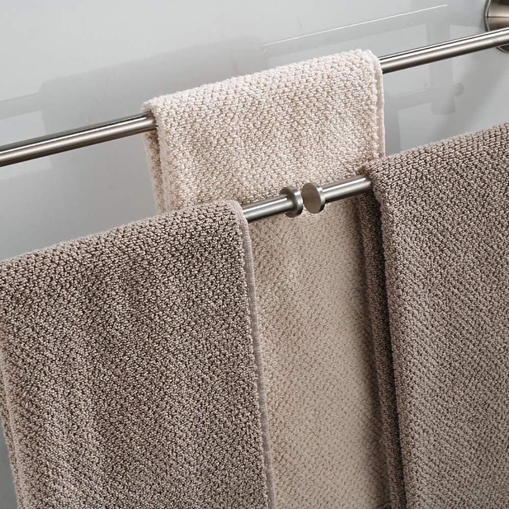 Bathroom Towel Rack Foldable Towel Bar 304 Stainless Steel Towel Rails Brushed Nickel Heavy Duty Towel Holder Wall Mounted Towel Ring for Bathroom, Kitchen, Hotel, Screw Installation