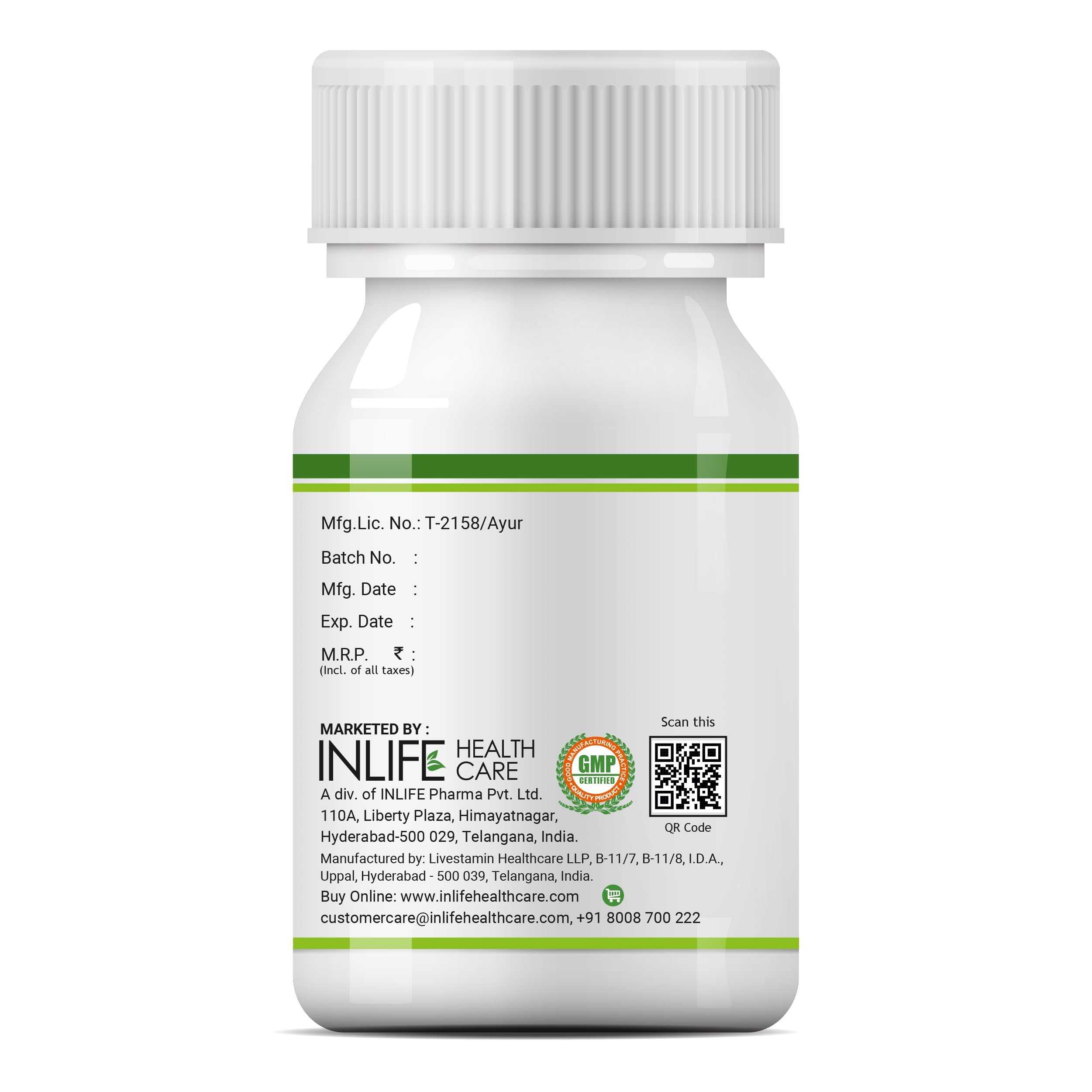 INLIFE Natural Vitamin C Amla Extract Supplement | Immunity, Overall Wellness for Men and Women - 60 Vegetarian Capsules (Pack of 1, 60) - Image 4 thumbnail