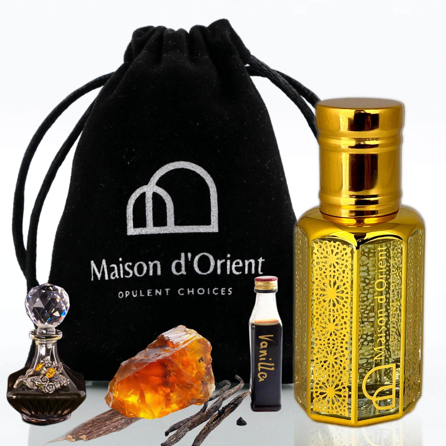 Amber Reverence Perfume Oil 12 mL – Luxurious Woody Oriental with Amber Oud and Vanilla. Alcohol Free Long Lasting Mens Oil, Compliment Magnet