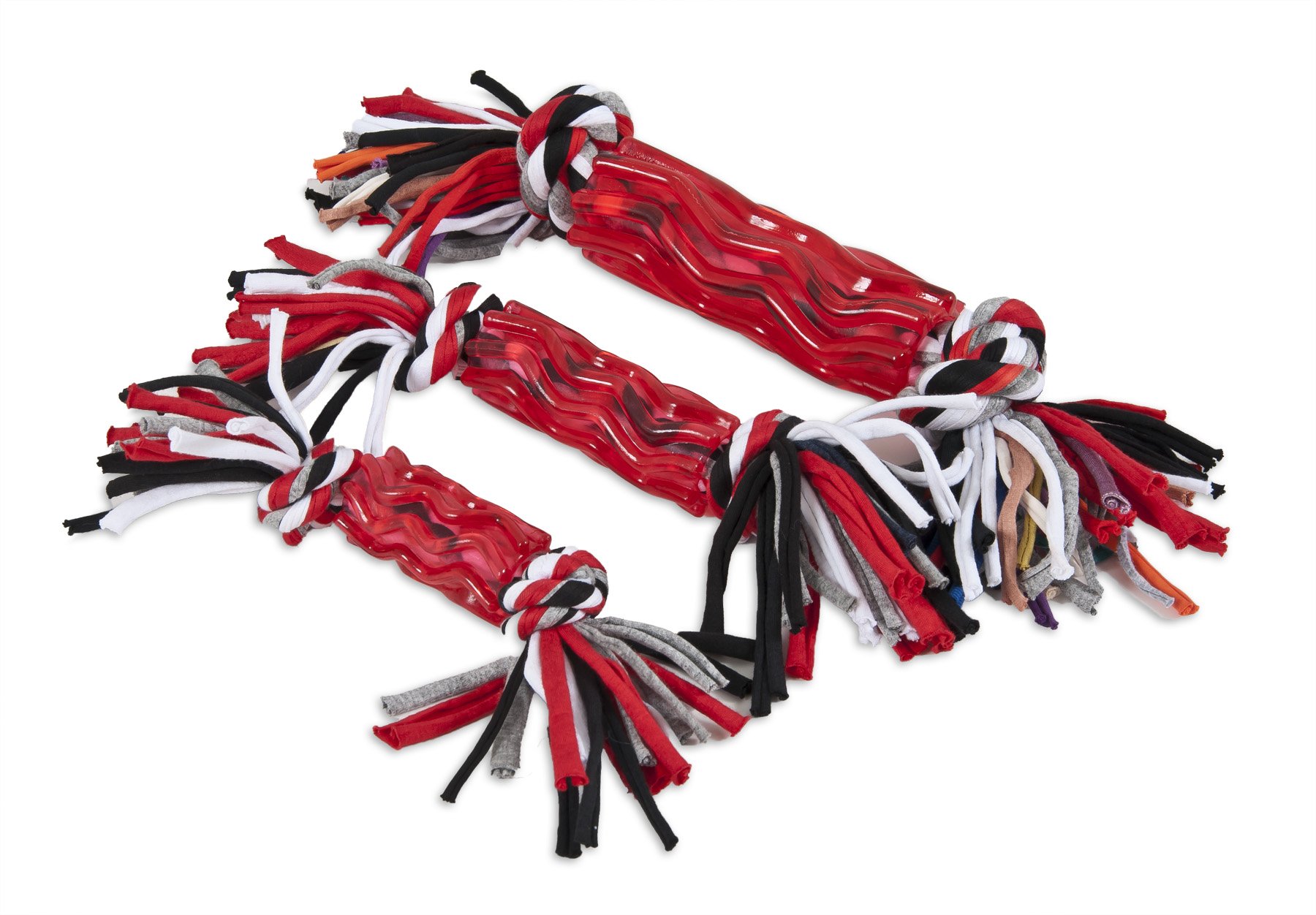 Petmate 30890 Dogzilla Tee Tug Pet Toy, Small, Red/Black/Grey and White