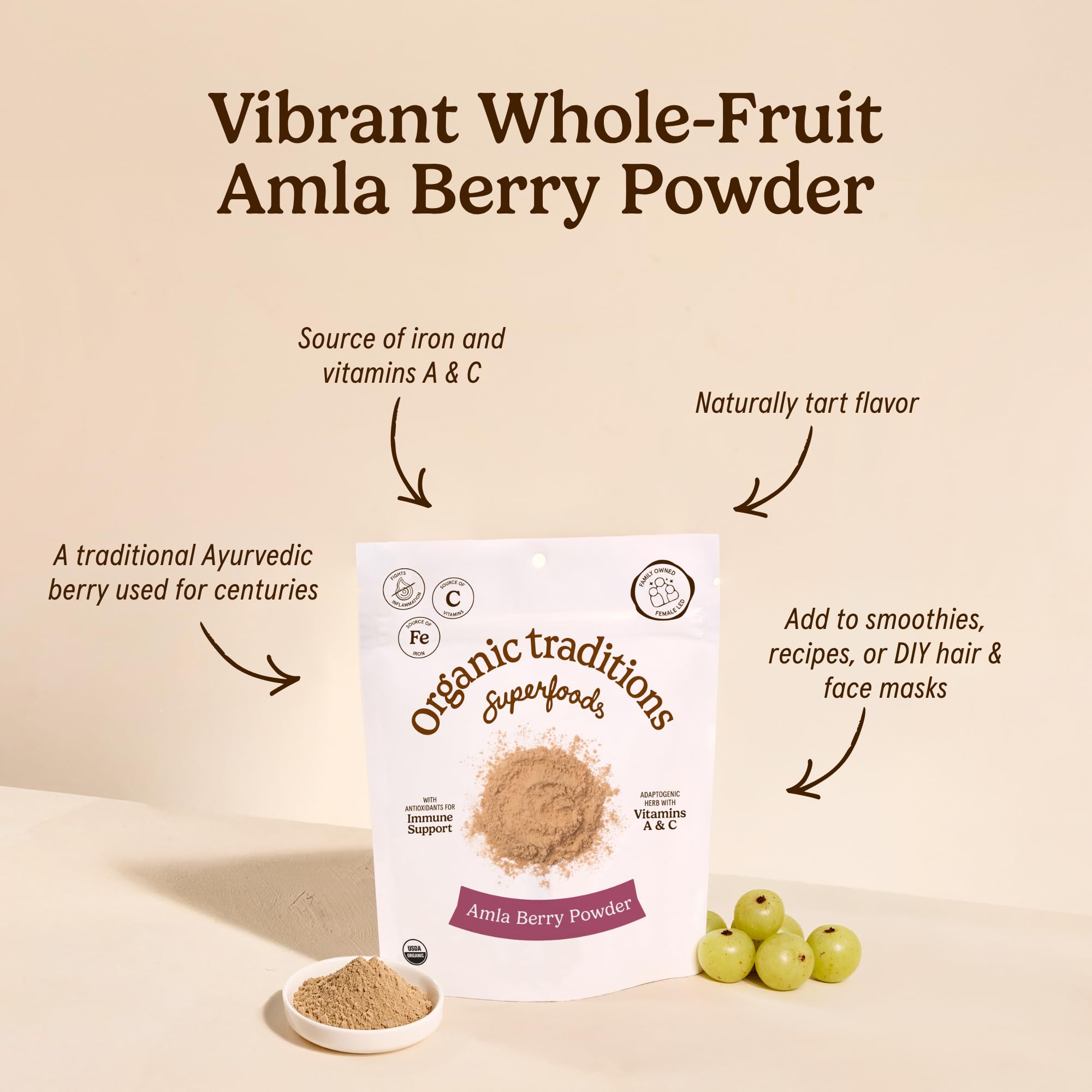 Organic Traditions Amla Powder from Indian Gooseberry, Vitamin C, 7oz — Amazon image 3