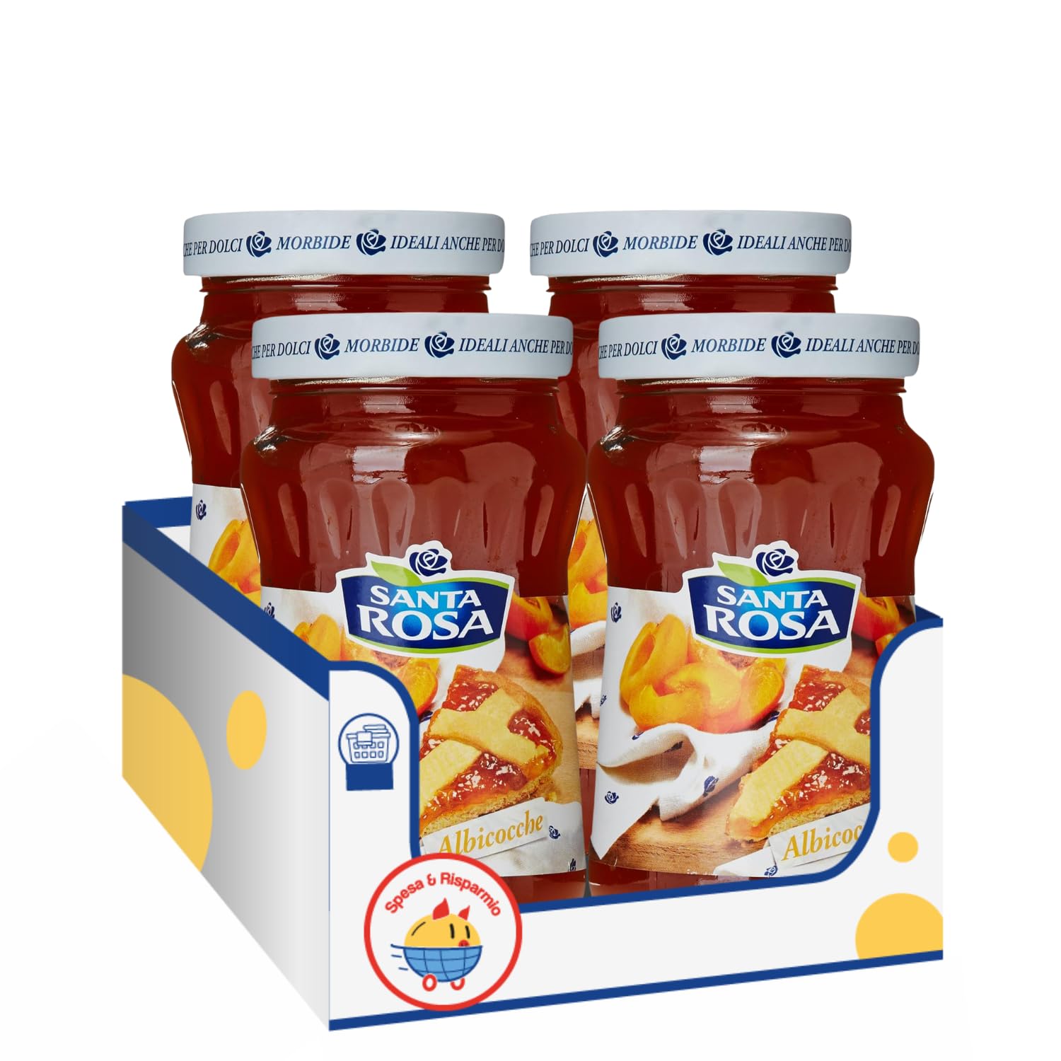 Confettura di Albicocche 600 g – Marmellata Ideale per Dolci e Crostate dal Gusto Naturale – Variazioni 4/8/12 Pezzi (12 PEZZI)