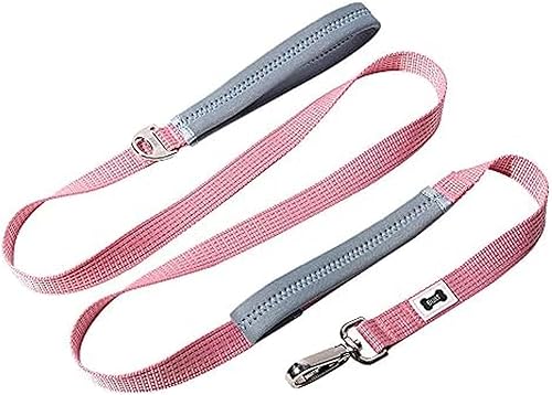 Miniatura 11 de BUILT Pet Nightsafe Dog Leash Medium, Pink and Gray
