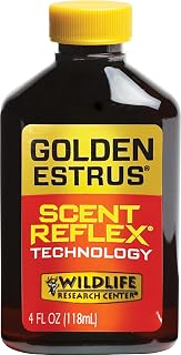 Wildlife Research Center Golden Estrus Gel with Scent Reflex Technology Deer Attractant Lure for Whitetail Deer Hunting