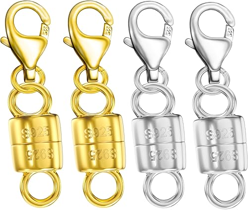 Miniatura 16 de Dailyacc cierres magnéticos para collares de langosta de plata 925 y cierres de seguridad en plata esterlina con convertidores de joyería de oro