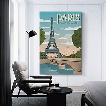 Amazon.co.jp: ヴィンテージ旅行ポスター パリポスター