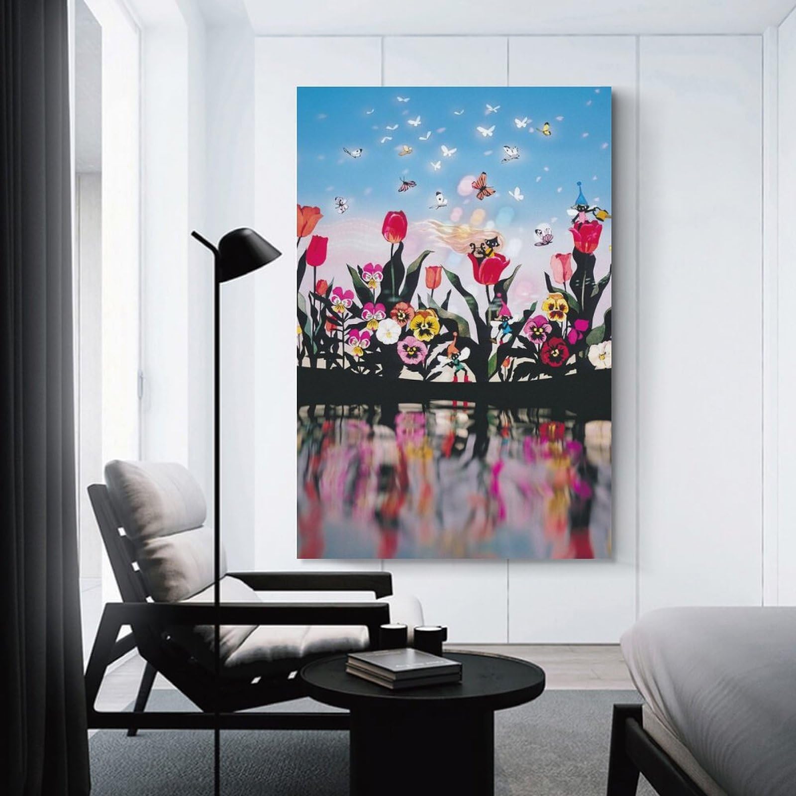 Amazon.co.jp: 藤城清治 花と少女 絵画 ポスター 工芸品の装飾品 壁の 