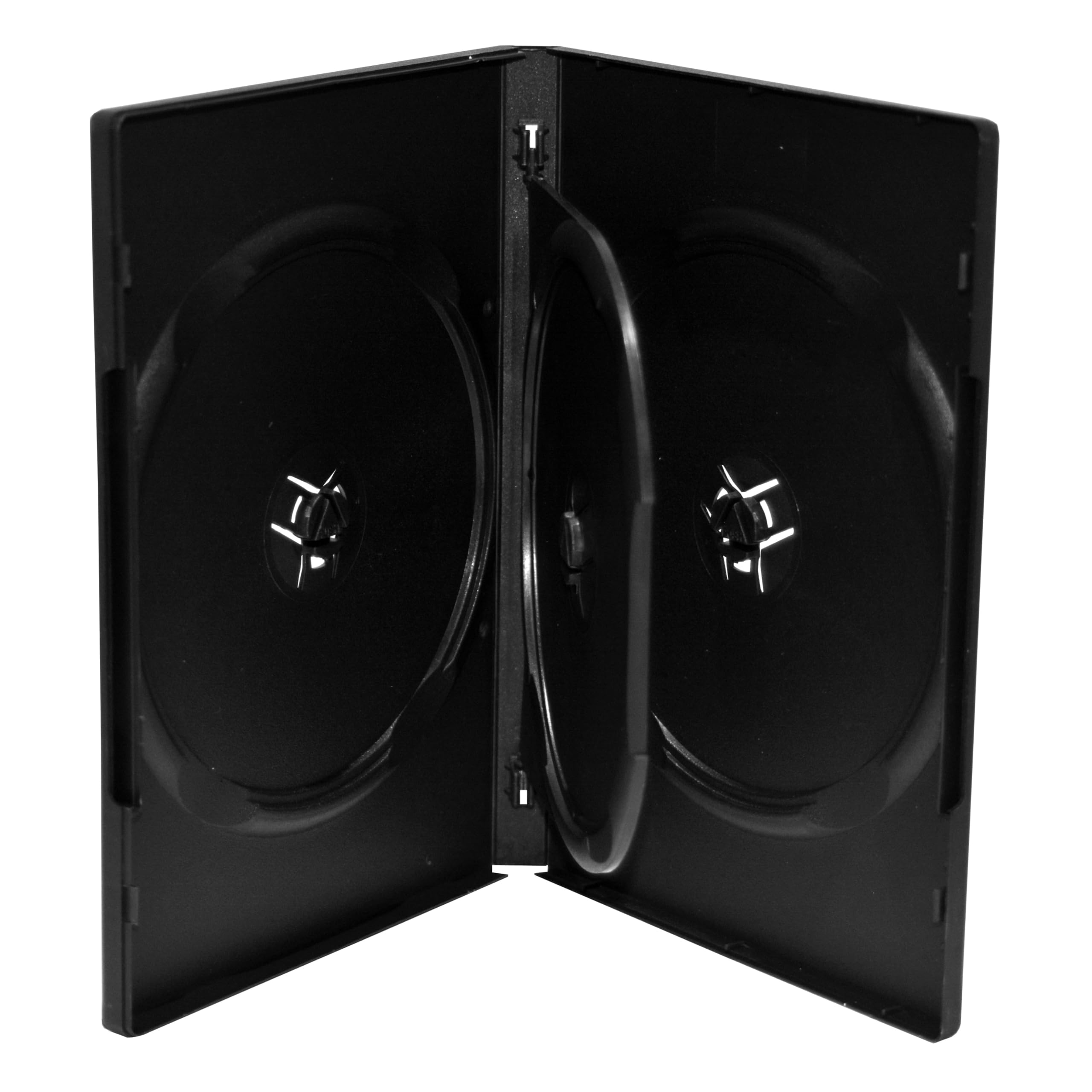 MediaRange DVD-Leerhülle für drei Discs, 14 mm, schwarz – 5er Pack