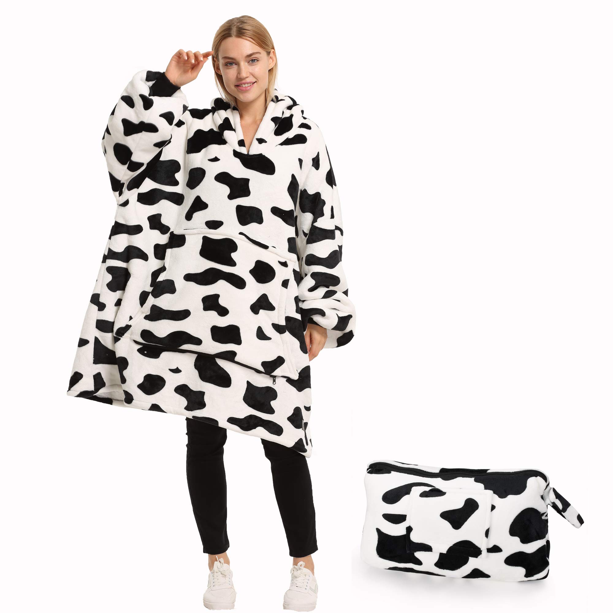 boys Hoodie Sweatshirt Kids Oversized Blanket Sweatshirt, Sherpa Fleece Hoodie, Super Soft Warm Comfortable Pullover with Large Front Pocket for Boys Girls Teens (7-13 yr)