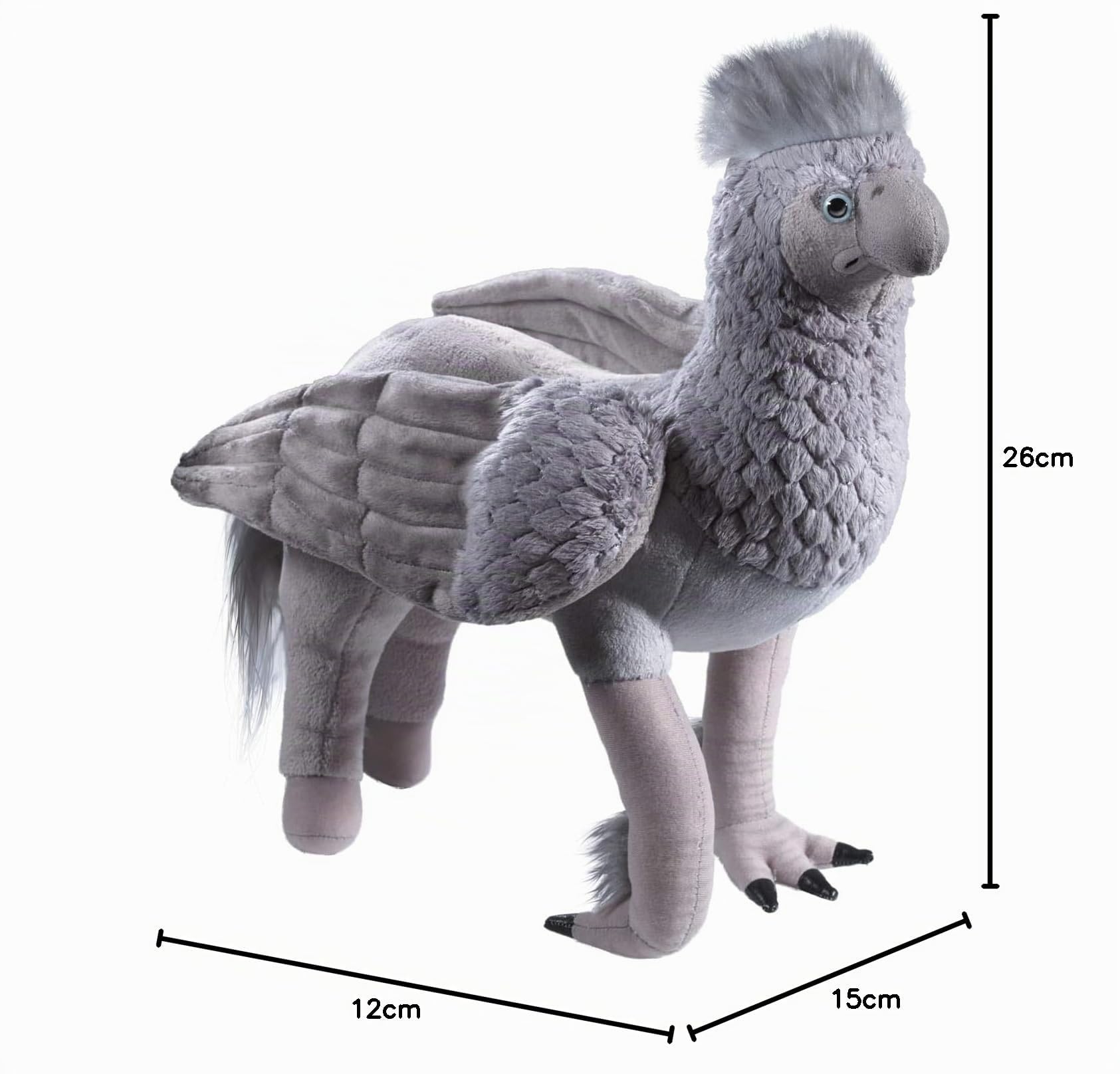 The Noble Collection Buckbeak Collector's Plush 15in 38cm Harry Potter Grey Hippogriff Plush Toy
