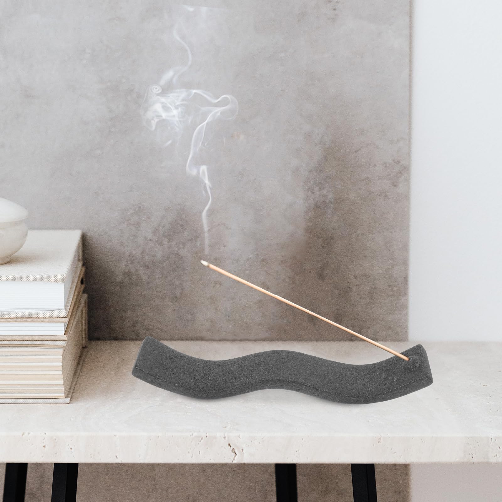 Soportes para Incienso en Barra de Cerámica 2 Piezas Quemador de Varillas para Dormitorio y Sala de Té Decorativo