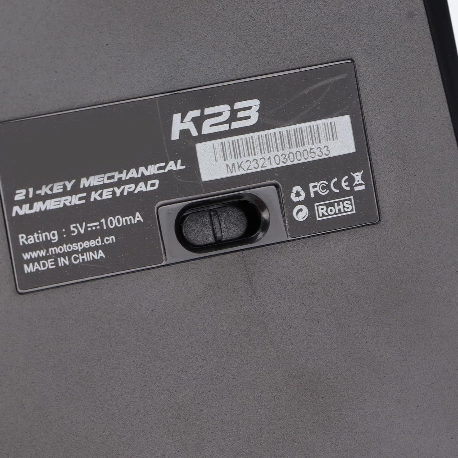 USB Numeric Keypad, LED Backlit 21-Key Mechanical Numpad for PC Gamers, Ergonomic Wired Number Pad for Desktop Laptop, Mini Portable Numeric Keypad for Home and Office, Plug and Play (Red Switch)