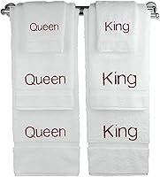 Vista 26 de BC BARE COTTON Juego de toallas de lujo de seis piezas para novia y novio de hotel y spa