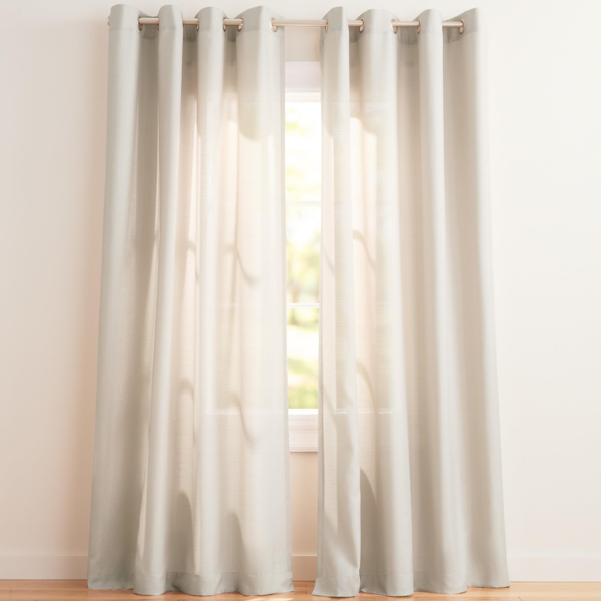 Exclusive Home Curtains Loha Linen Window Curtain Panel Pair, 54" x 108", Natural