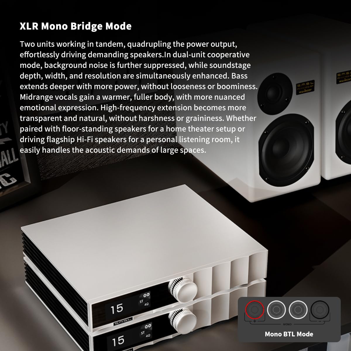 Amazon.co.jp: SMSL PA400 GaN Hifiアンプ | 250WステレオクラスD
