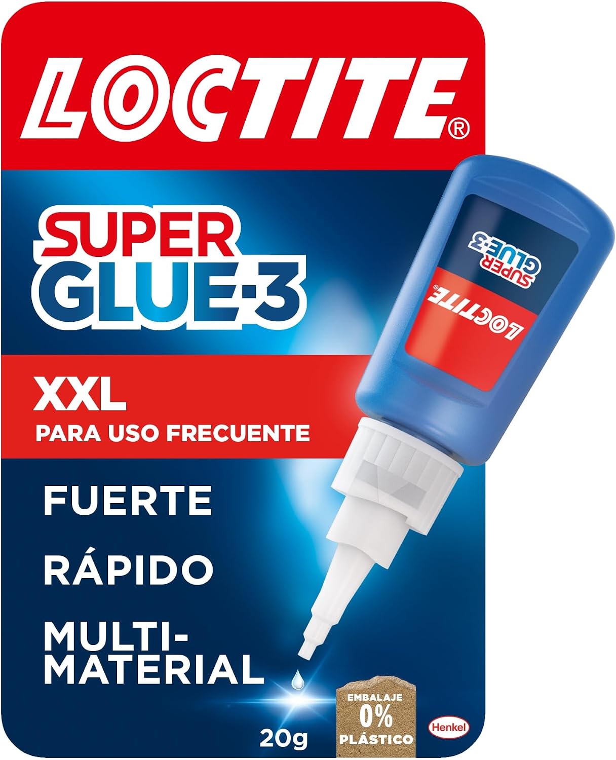 Loctite Super Glue-3 XXL, Pegamento Instantáneo Transparente, 20 g