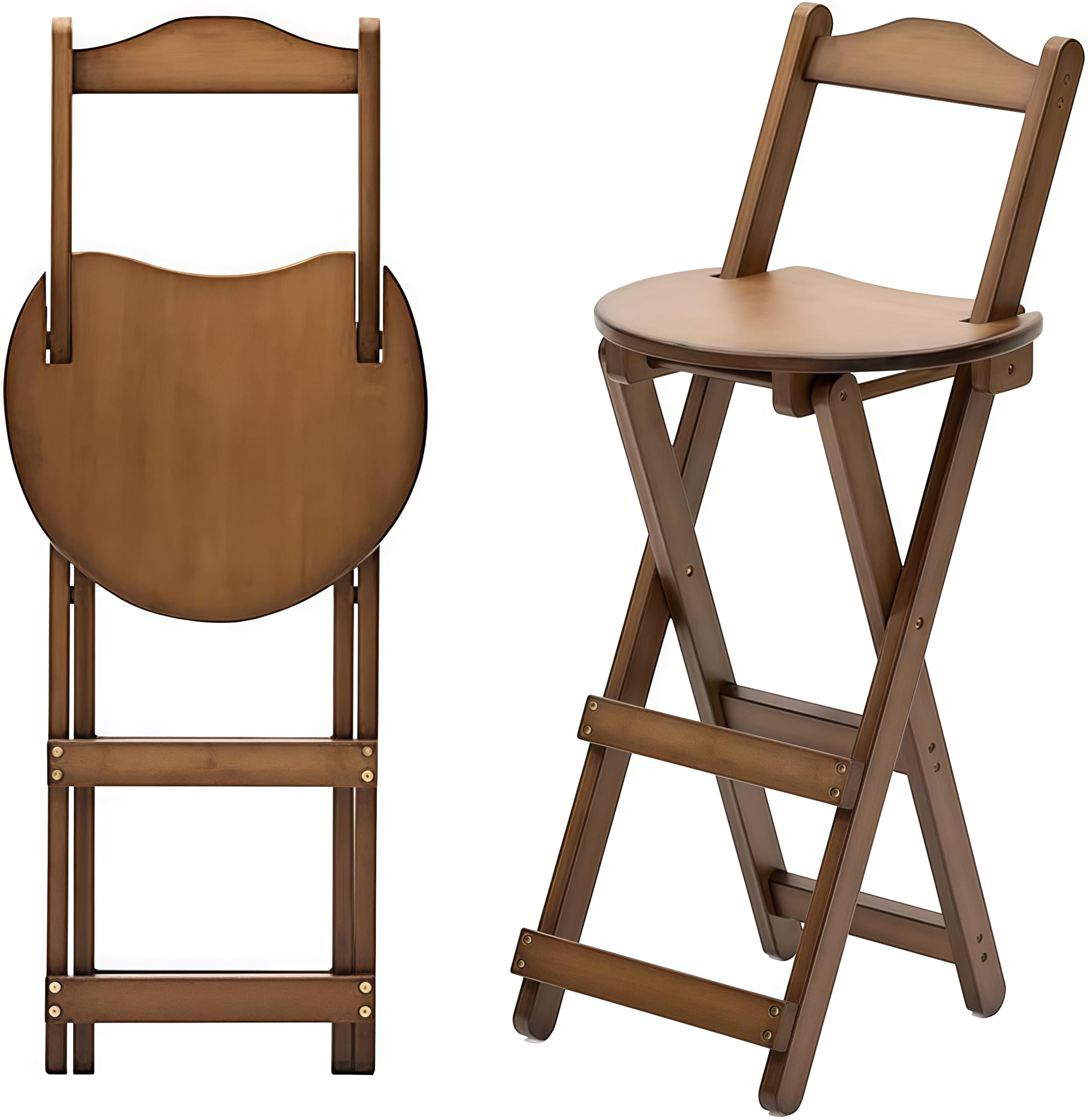 Tabouret pliable avec dossier bois cuisine table haute chaise bar stable