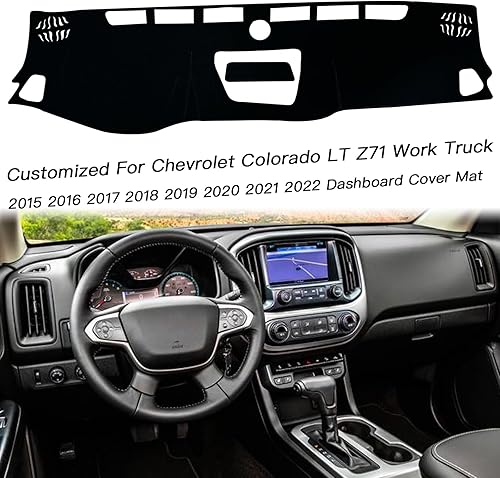 Miniatura 3 de Funda para salpicadero, almohadilla de protección interior compatible con Chevrolet Colorado Truck 2015-2022, protector de rayos UV deslumbrantes