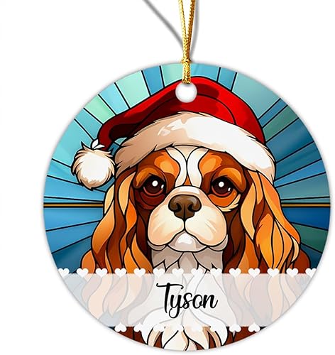 Miniatura 8 de Chow Chow - Adorno decorativo para árbol de Navidad 2024, adorno personalizado para sombrero de Navidad, adorno estilo vitral Chow Chow, regalo de