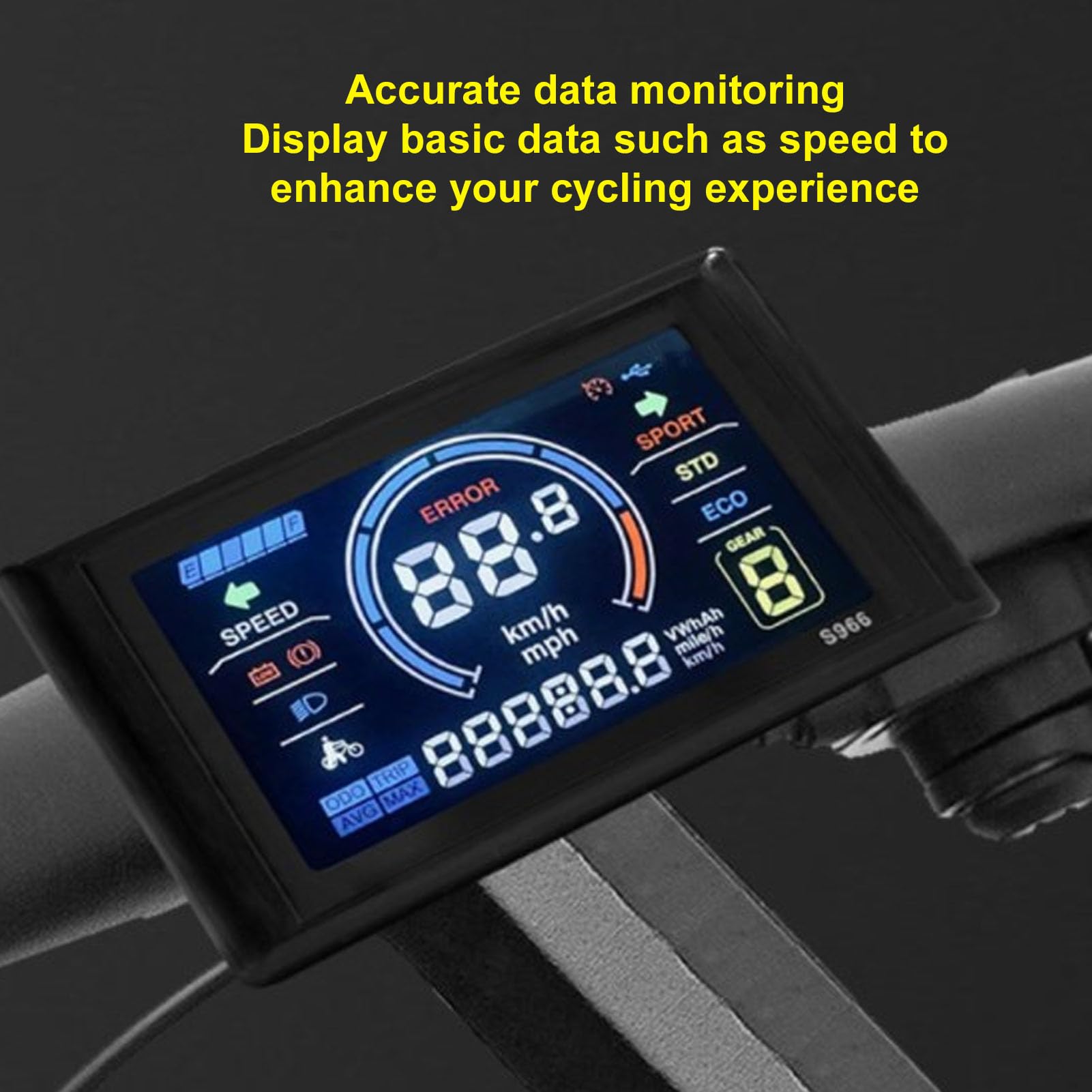 Buachois vélo électrique LCD Affichage Compteur E vélo Scooter Panneau de Commande