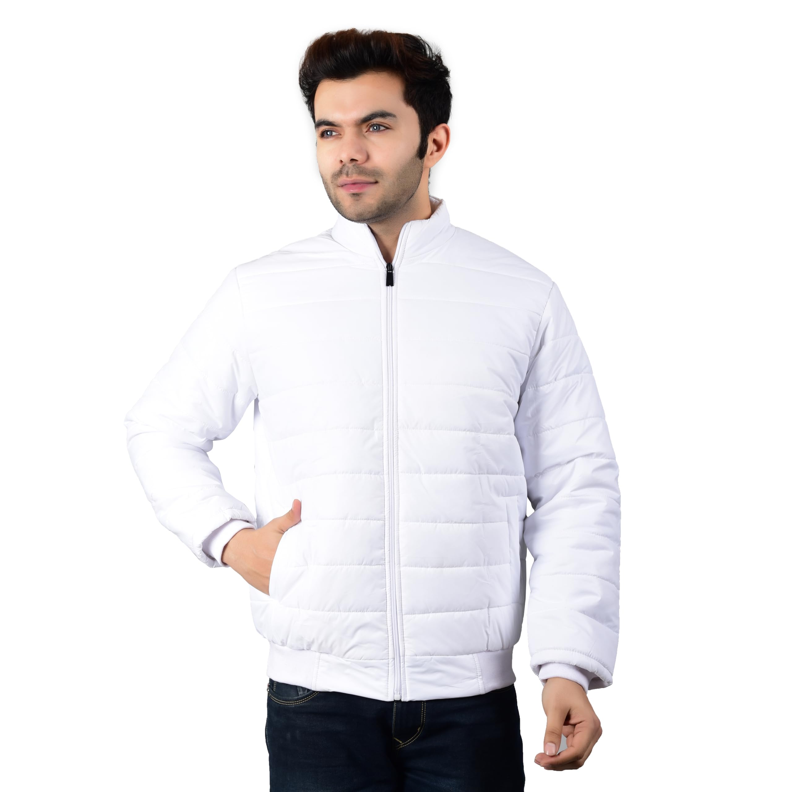 Standard Length Export Quality Puffer Jacket || Without Hoodies ||Biker Jacket || Casual Jacket ||Lightweight & Comfortable||Material : HD||(Control Temperature up to 8°C)-picture-16