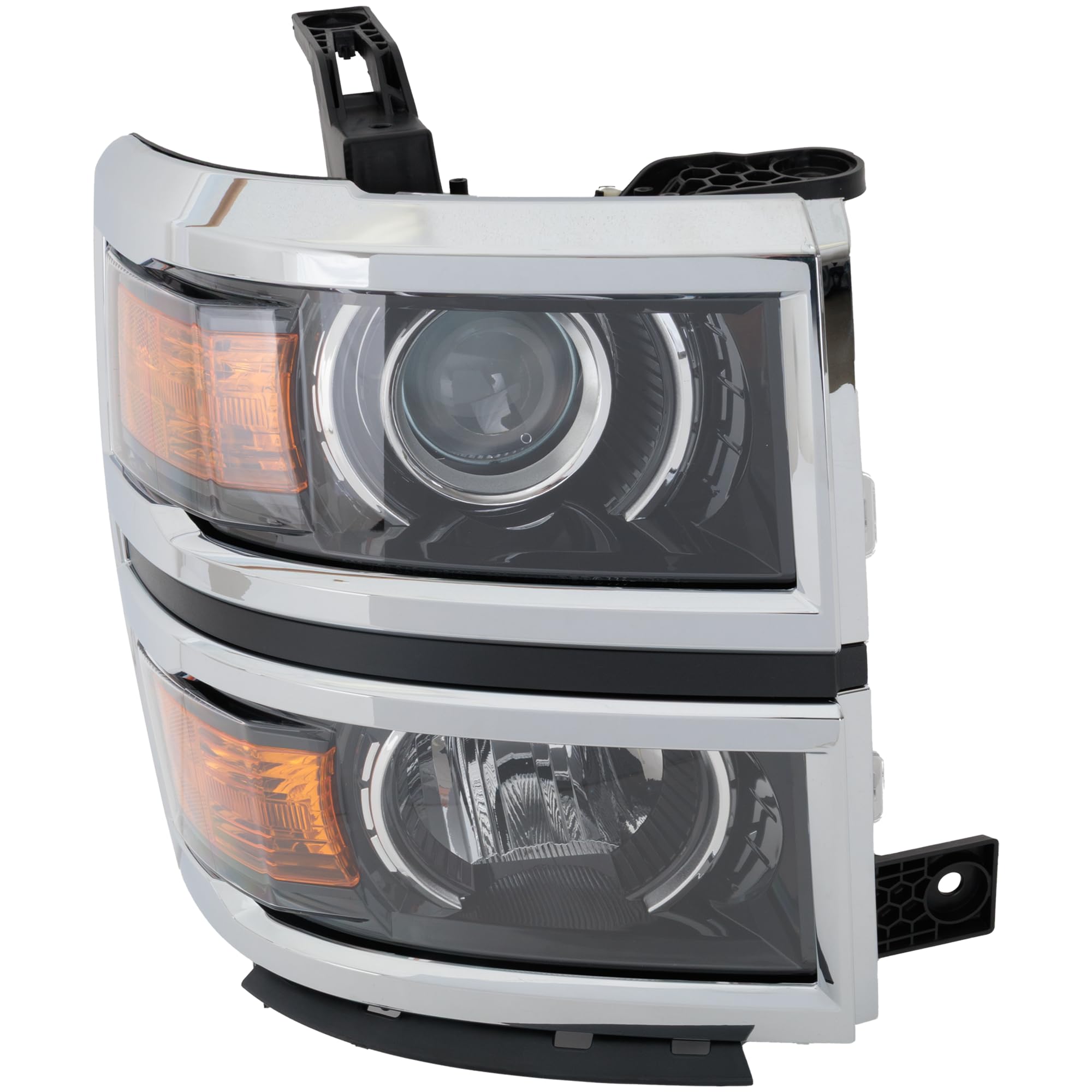 Garage-Pro Passenger Side Projector Headlight for Chevrolet Silverado 1500 2014-2015 LTZ & High Country Halogen With bulb(s) CAPA Black Housing