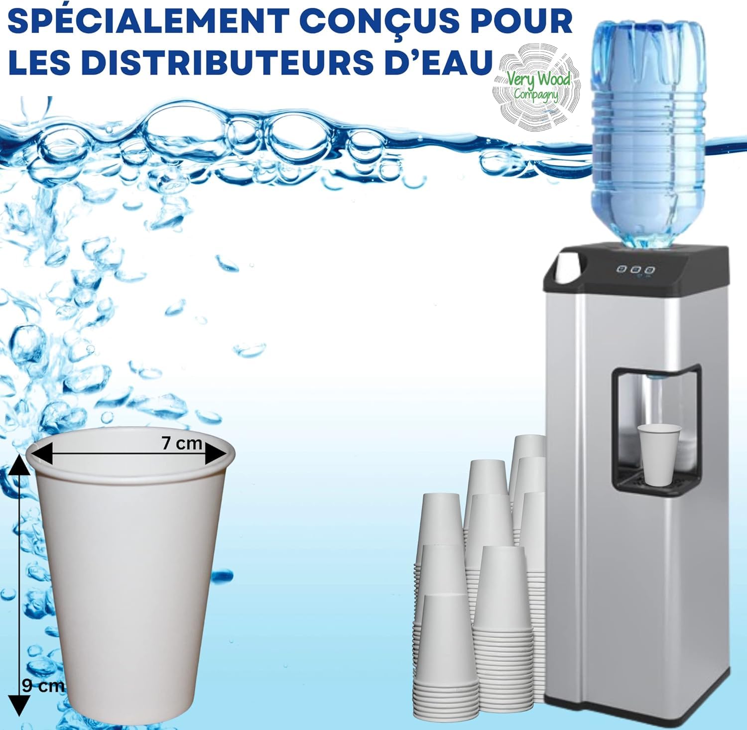 Generico 1000 Bicchieri Carta 200 ml Bianchi Monouso Resistenti – Bicchieri Carta Usa e Getta per Acqua, Ufficio, Bar, Eventi – Bicchieri Carta Alimentari per Bevande Calde e Fredde (1000)
