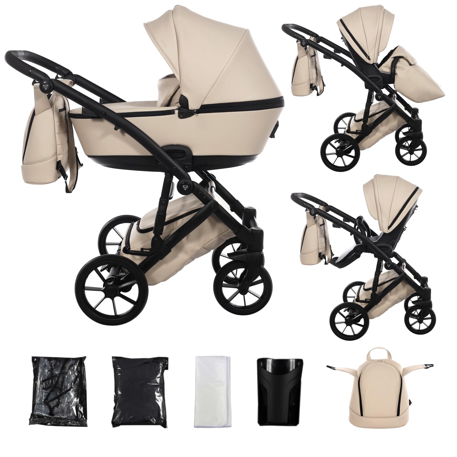 Junama Poussette Space Eco 2en1 3en1 4en1 (02 - beige, 2en1)