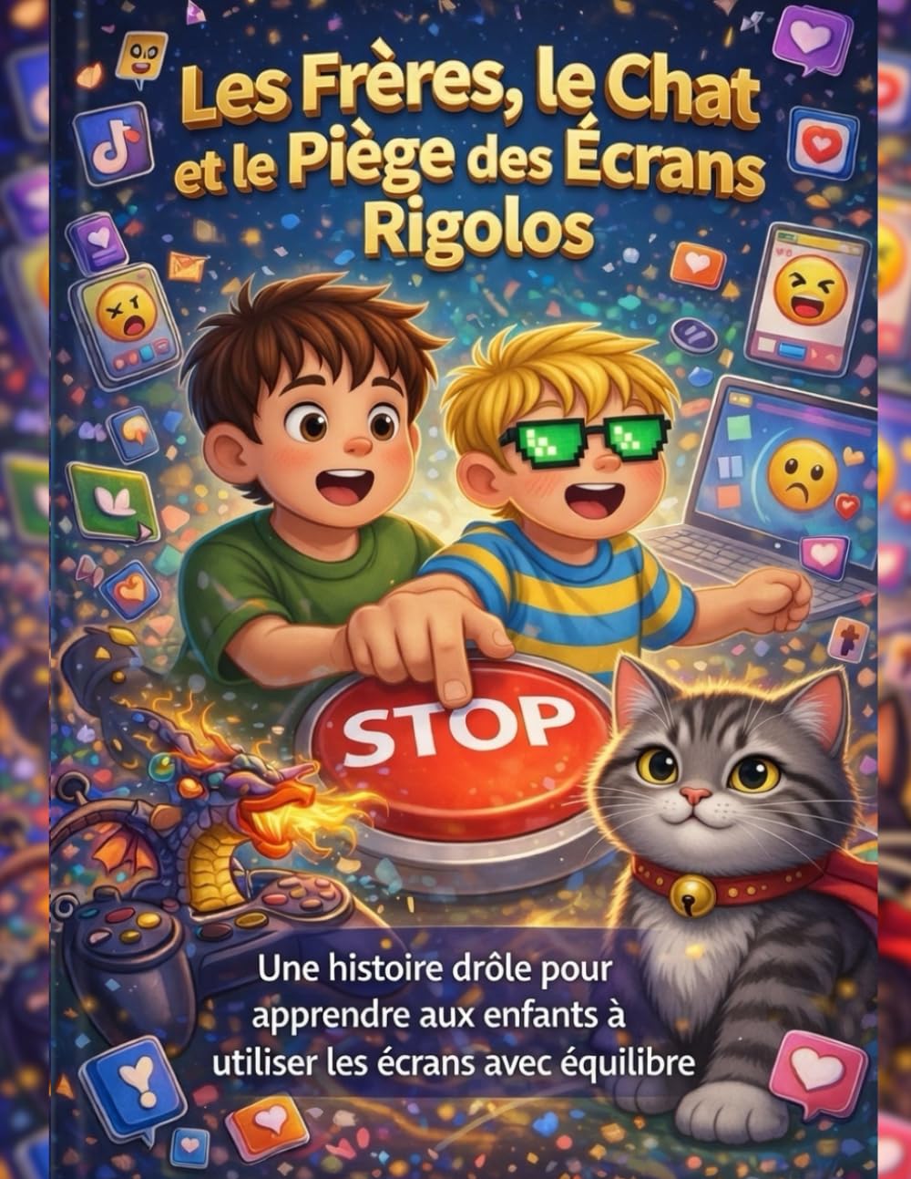 Les Frères, le Chat et le Piège des Écrans Rigolos: Une histoire drôle pour apprendre aux enfants à utiliser les écrans avec équilibre – Réseaux ... et confiance en soi (4-8 ans)