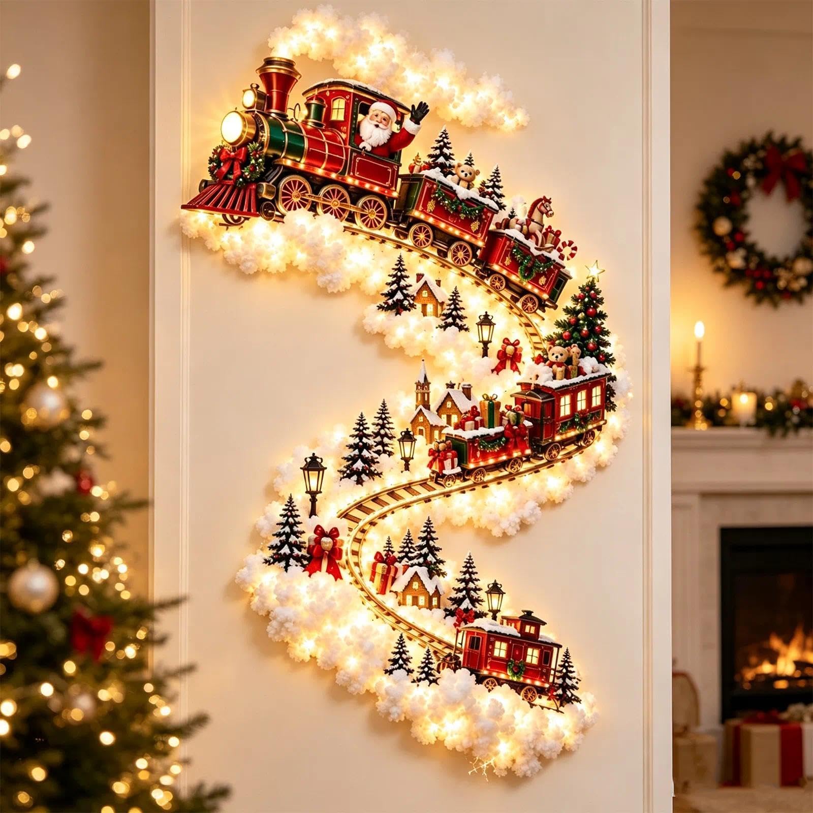 Christmas Magic Trail Wall Light, LED Cascading Christmas Wall Decor
