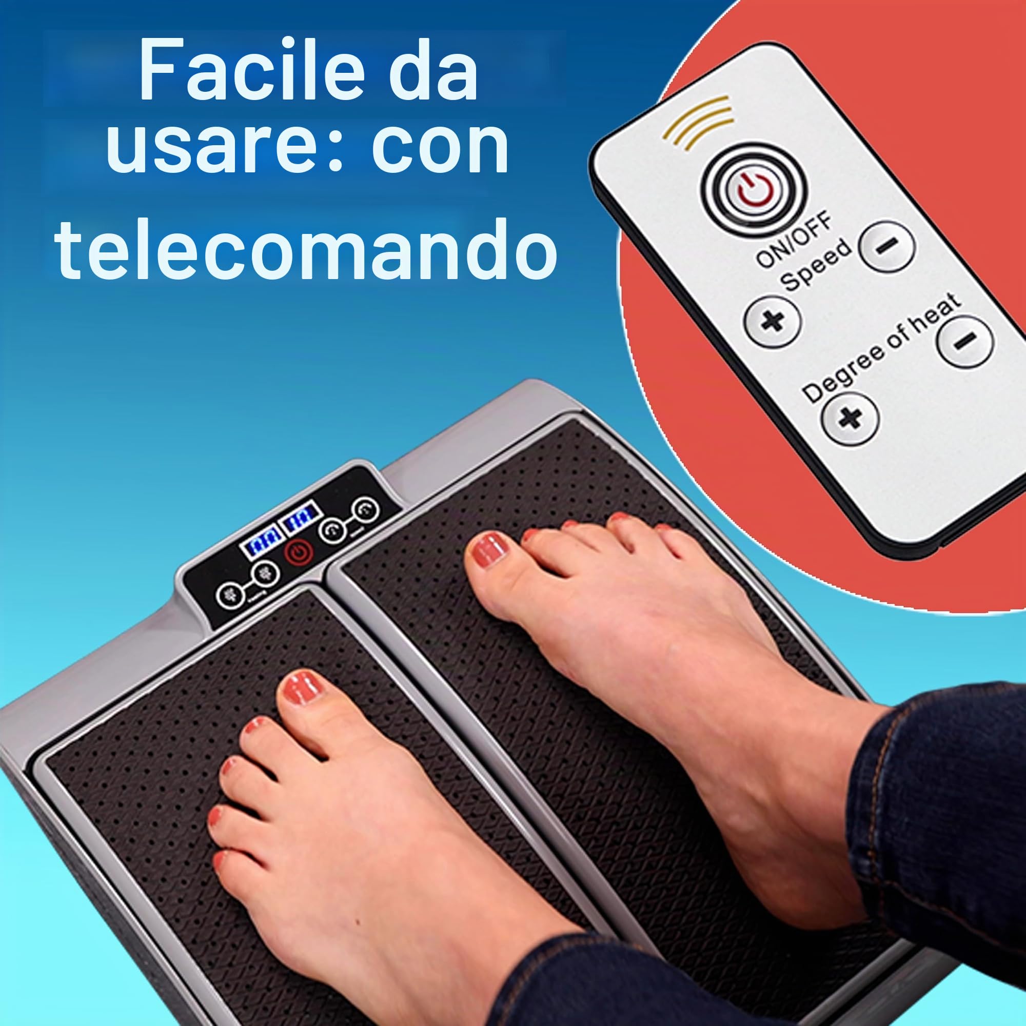 MOTION CISER: Simulatore di passi, massaggio piedi/gambe e termoterapia. Relax + Esercizio: muove le gambe come quando si cammina. Telecomando. Portatile.