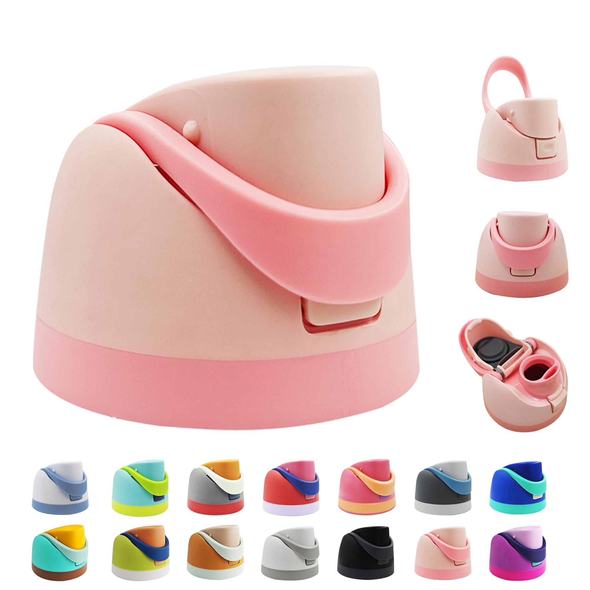 Replacement Cap for Owala Freesip,One Button Water Bottle Top Lid Compatible with Owala Cup 16oz 24oz 32oz 40oz, BPA-Free Replacement Lid Accessory for Owala Free Sip (Pink)