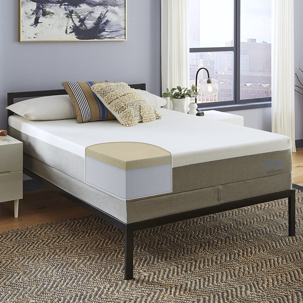 Slumber SolutionsEssentials 12-inch Gel Memory Foam Mattress Medium White Queen