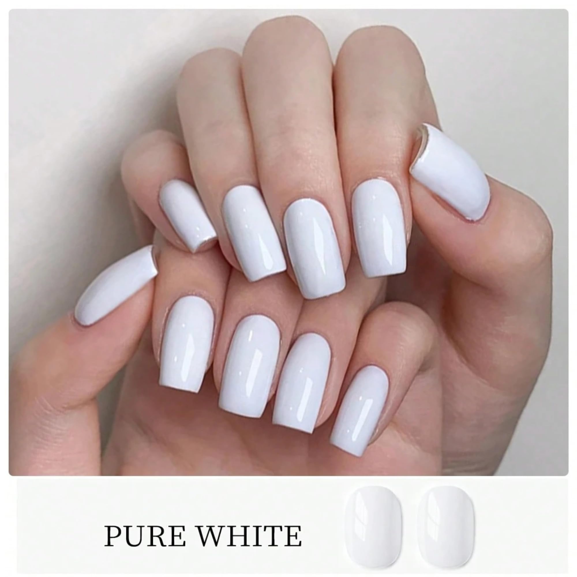 Amazon.com : Xeijayi Pure White Gel Nail Polish 15ml – Opaque