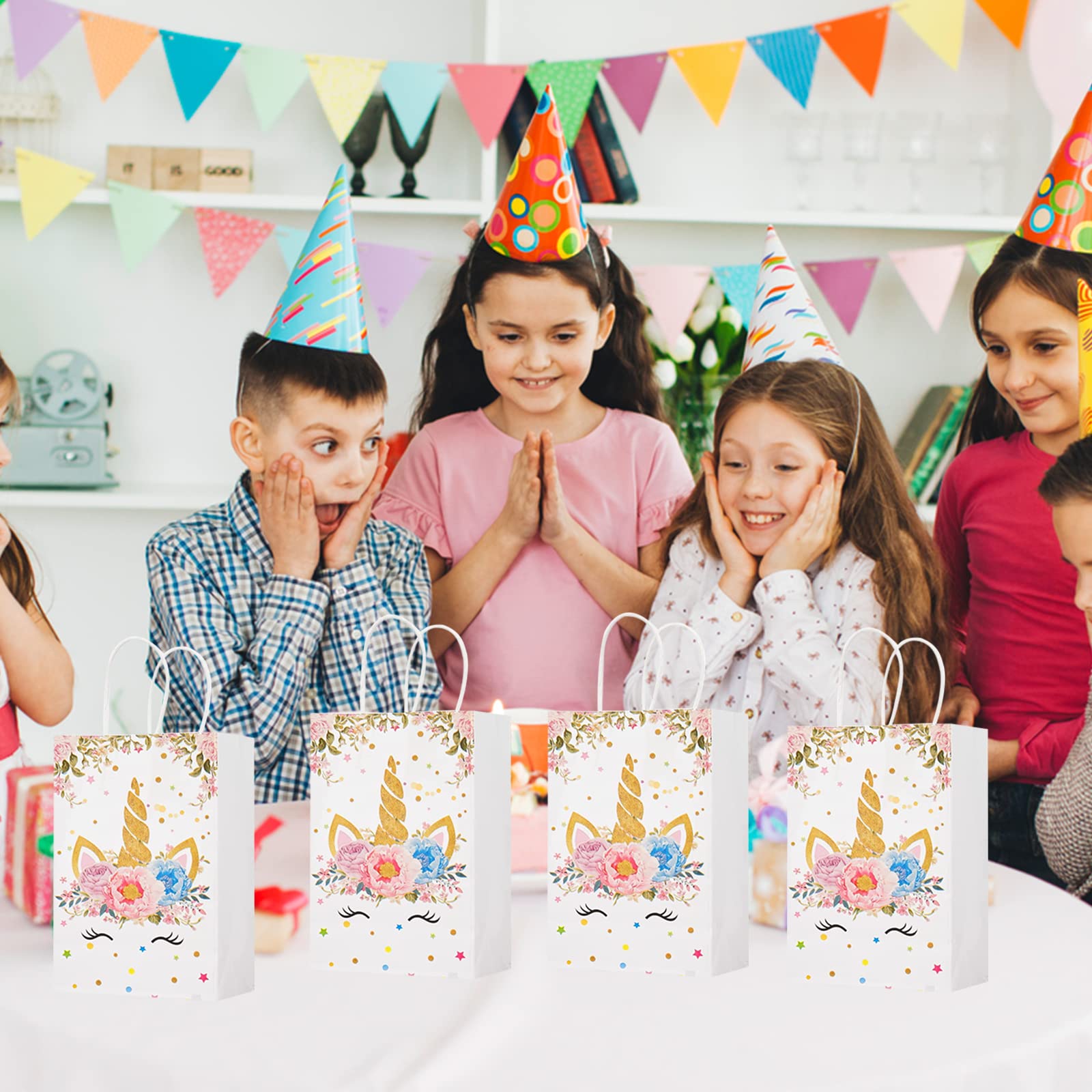 10 Einhorn-Geschenktüten Aus Kraftpapier – Perfekt Für Kindergeburtstag & Süßigkeiten