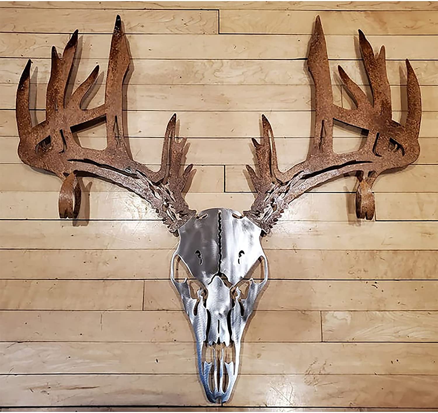 Buy Metal Deer Skull Bow Home Decor Living Room,Elk Metal Wall Artist's